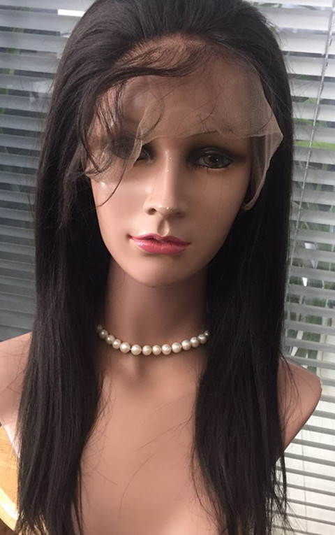 Full lace wig yaki straight human hair wig beautiful  YL271